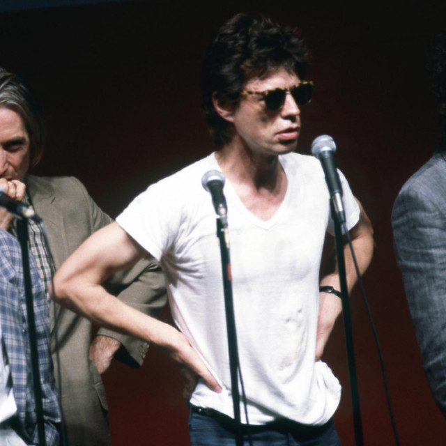 Mick Jagger, Keith Richards, Steel Wheels konferencija za medije, Grand Central Station, New York, lipanj 1989.