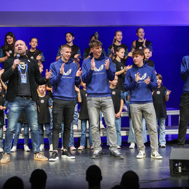 Luka Stojković, Leon Jakirović, Noa Mikić i Fran Topić na koncertu Dinamove Zaklade Nema predaje