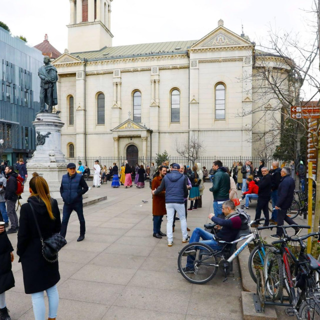 Pogled na katedralu Mitropolije zagrebačko-ljubljanske Srpske pravoslavne crkve u središtu Zagreba