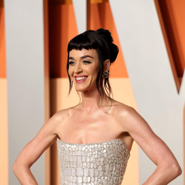 US singer Katy Perry attends the Vanity Fair Oscar Party at the Wallis Annenberg Center for the Performing Arts in Beverly Hills, California, on March 2, 2025. (Photo by Michael Tran/AFP)