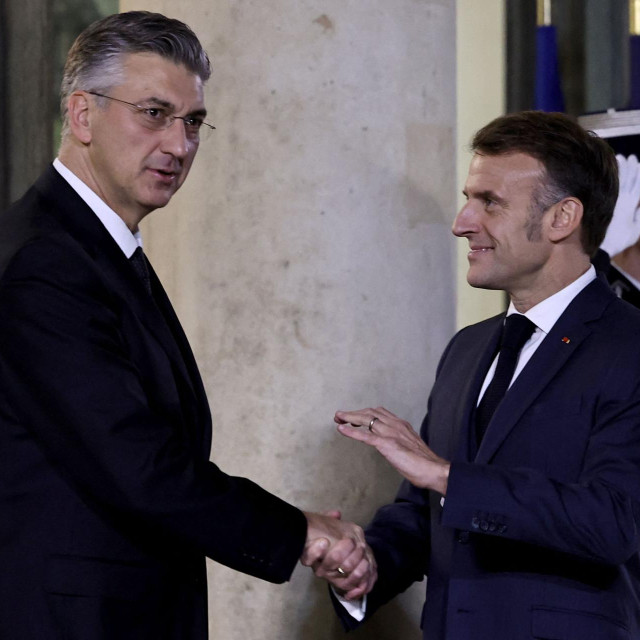 Andrej Plenković i Emmanuel Macron