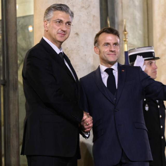 Andrej Plenković i Emmanuel Macron