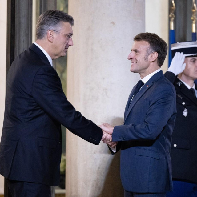 Andrej Plenković i Emmanuel Macron
