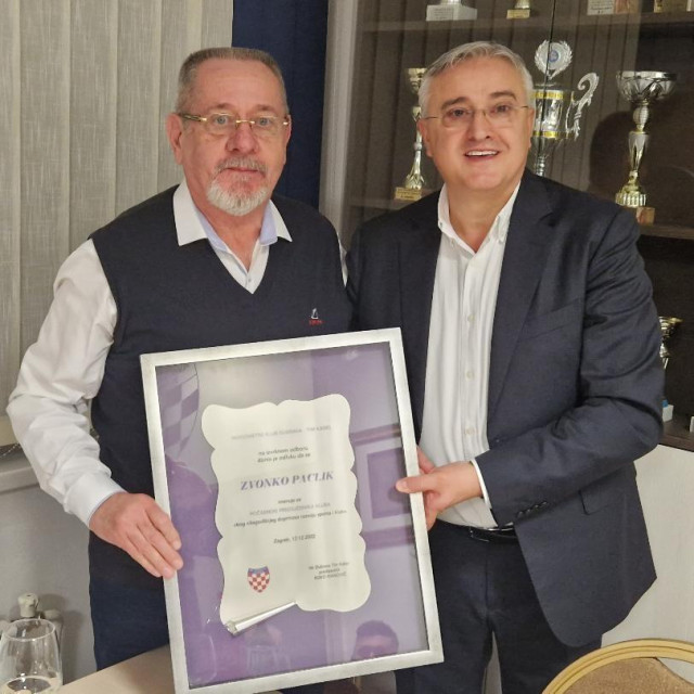Počasni predsjednik Zvonko Paclik i aktualni predsjednik Dubrave Roko Ivanović