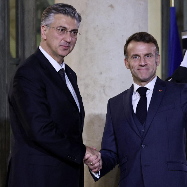 Andrej Plenković i Emmanuel Macron