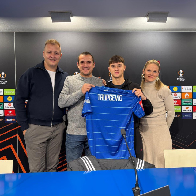 Kristijan Žagar, tata Željko, Lovro Trupčević i mama Maja