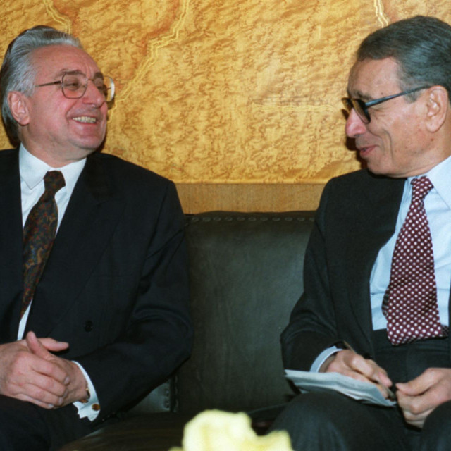 Boutros Boutros-Ghali i Franjo Tuđman u prosincu 1992. 