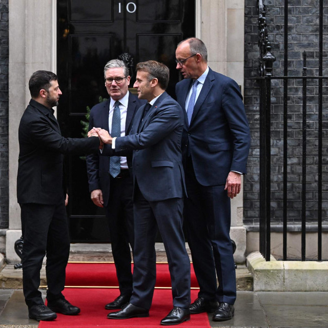Volodimir Zelenski, Keir Starmer, Emmanuel Macron i Friedrich Merz