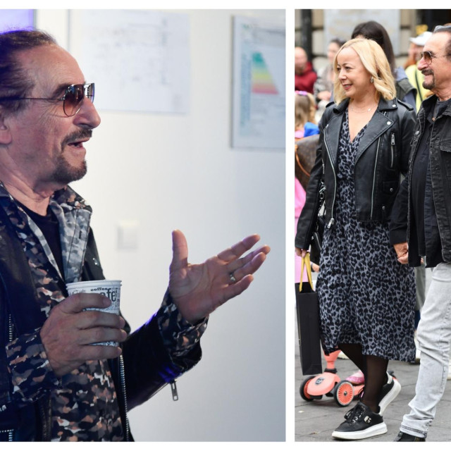 Željko Bebek (desno sa suprugom Ružicom u điru centrom Zagreba)