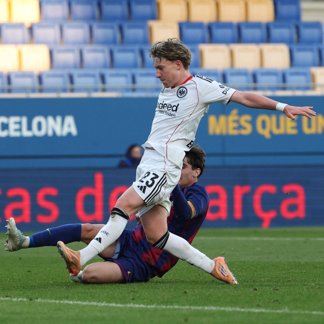 Niko Iličević na uitakmici protiv Barcelone