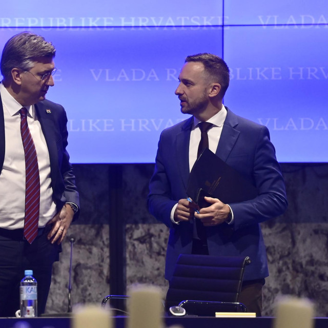 Premijer Andrej Plenković i ministar socijalne skrbi Marin Piletić
 