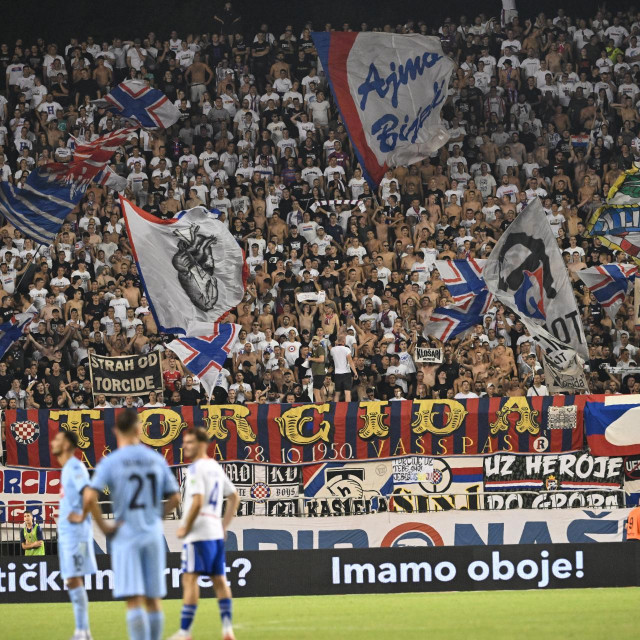 Navijači na utakmici Hajduk - Dinamo City