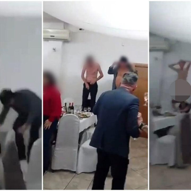 Striptiz na domjenku ZET-ovaca