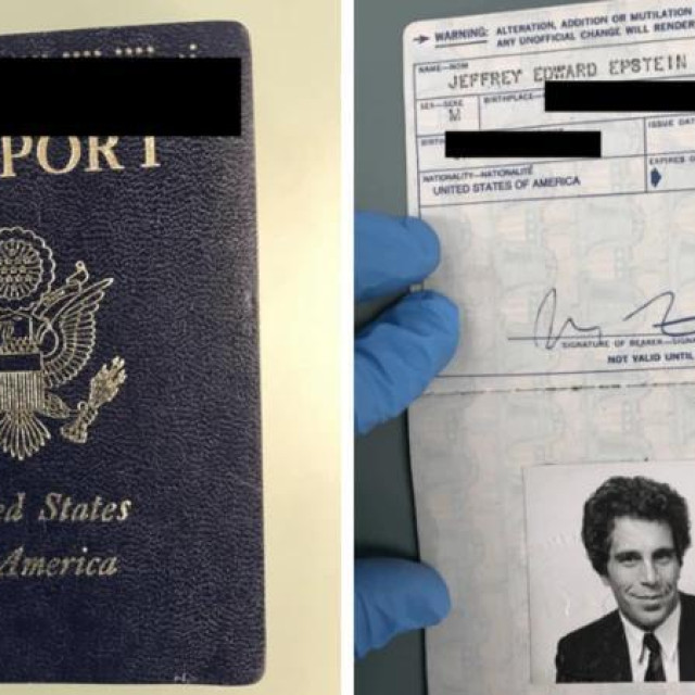 Putovnica koja je pripadala Epsteinu