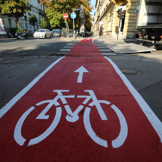 Biciklistička staza u Zagrebu, ilustracija