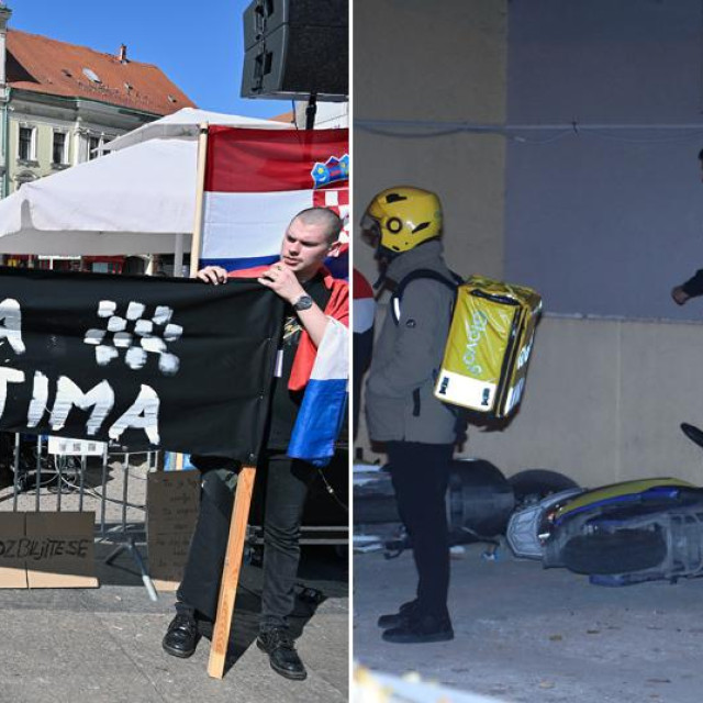 Prosvjed zbog kojeg su strani radnici zaobilazili Trg bana Jelačića; napad na dostavljača u Splitu