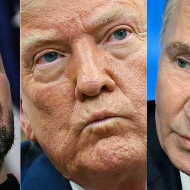 Volodimir Zelenski, Donald Trump i Vladimir Putin