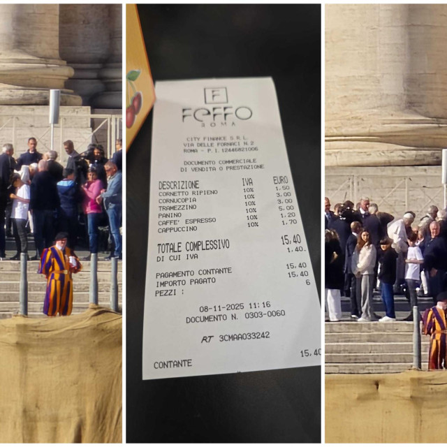 Pogled iz restorana u Vatikanu na - Papu