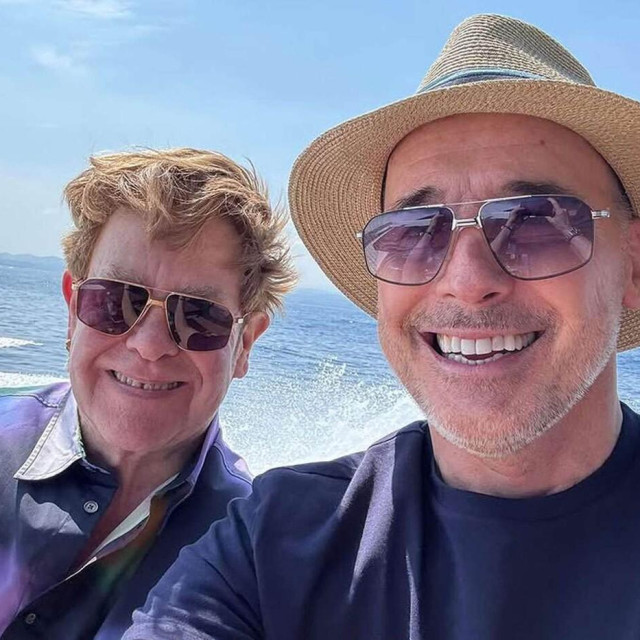 Elton John i David Furnish 2024.