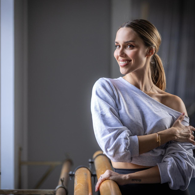 Zagreb, 070425.
Kazaliste Komedija.
Franka Batelic Corluka, prva uloga u mjuziklu Six.