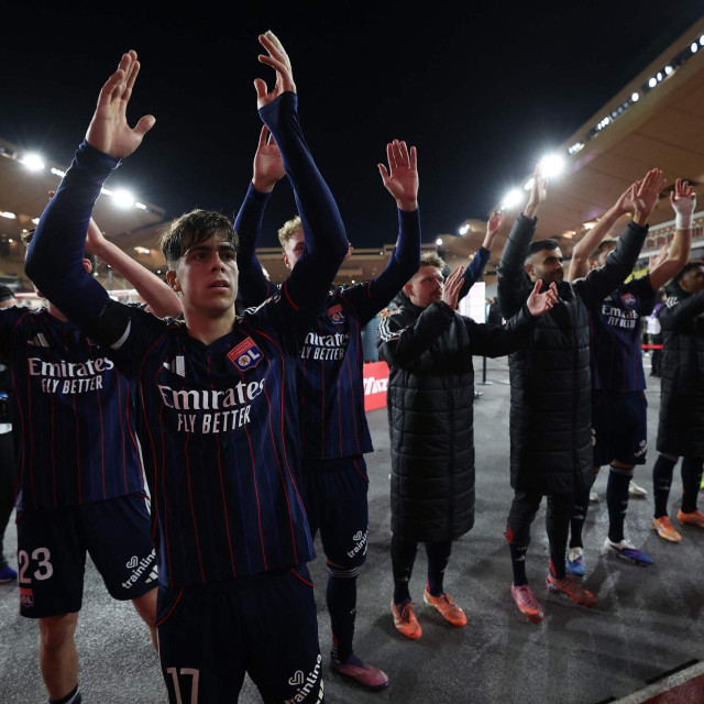 Nogometaši Lyona u proslavi pobjede