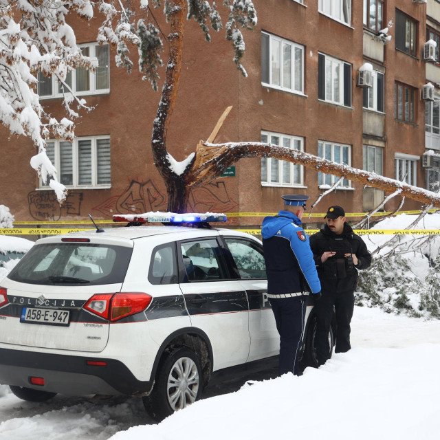 U naselju Grbavica srušilo se stablo te palo na prolaznicu koja je od zadobivenih ozljeda preminula u bolnici
