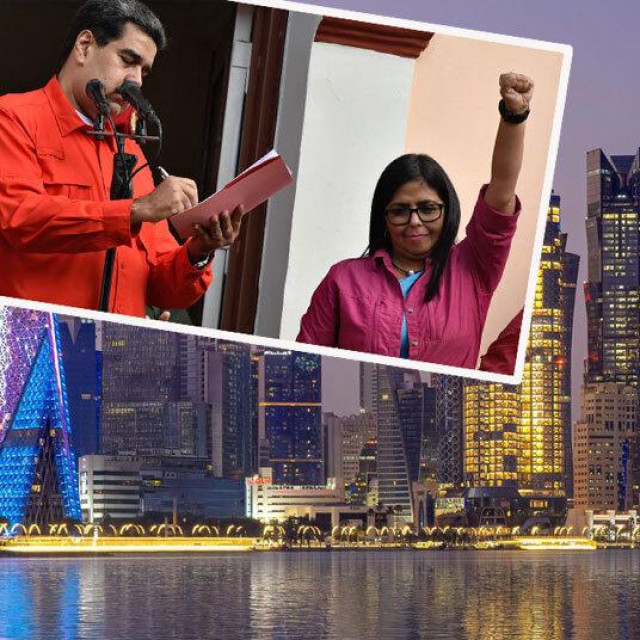 Nicolas Maduro i Delcy Rodriguez / panorama Dohe