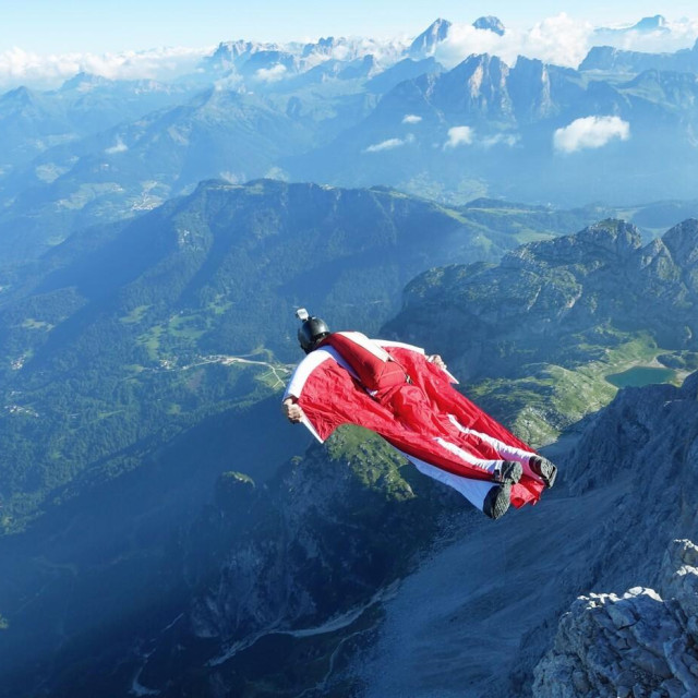 Base-jumper; ilustracija