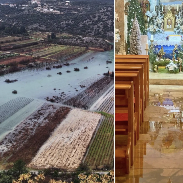 Više od 200.000 trosova vinove loze je pod vodom u Jezeru i poplavljena crkva