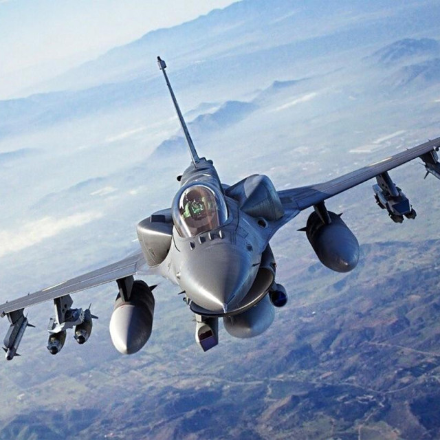 Ilustracija, ukrajinski F-16