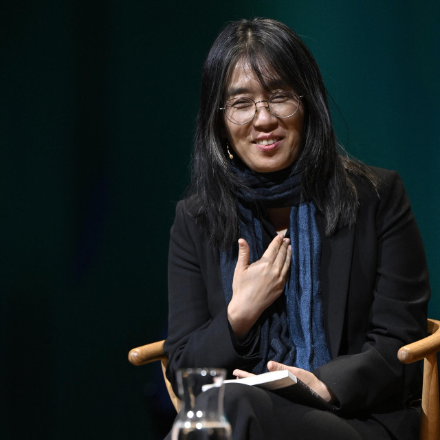 Han Kang u Stockholmu 2024., za primanja Nobelove nagrade

 