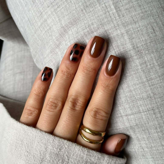 Smeđa manikura, inspo