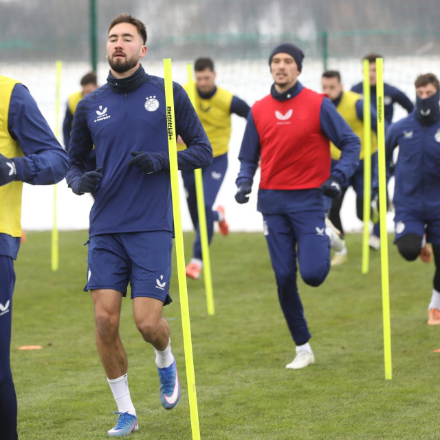 Dinamovi igrači na treningu