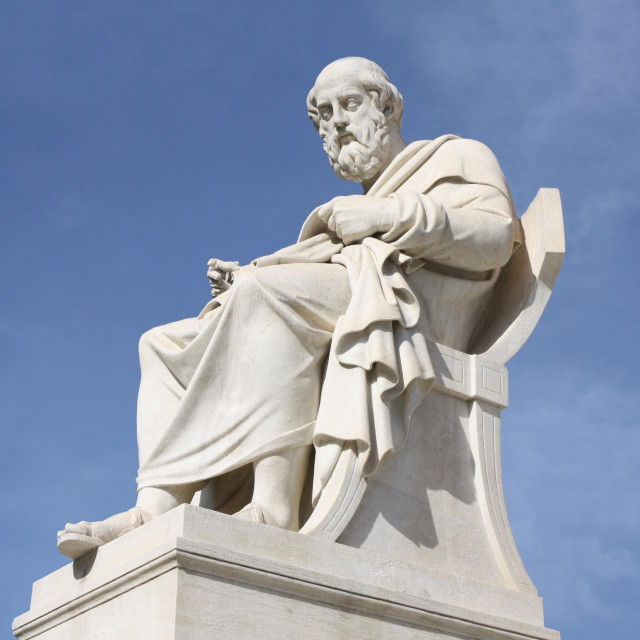 Platon kako ga vide Grci, skulptura u Ateni, ilustracija