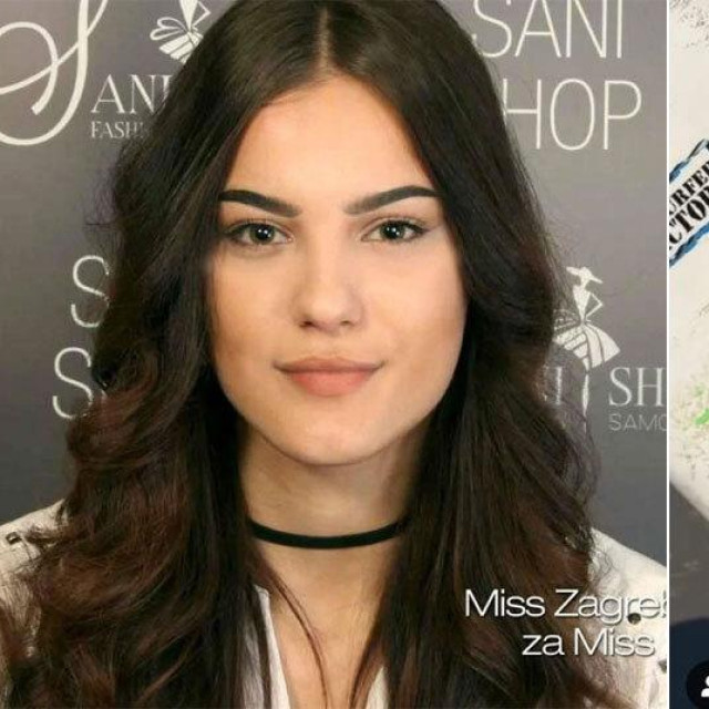 Barbara Kotarski 2017. natjecala se 2017. za Miss Zagrebačke županije (lijevo)