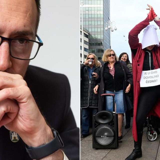 Tomislav Tomašević; performans udruge Domino na Trgu bana Jelačića