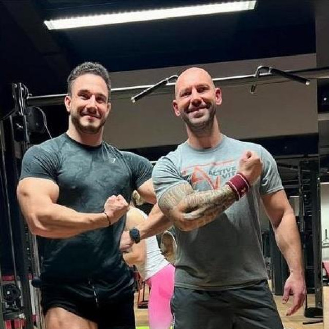 Filip Dropulić i Damir Habijan u teretani