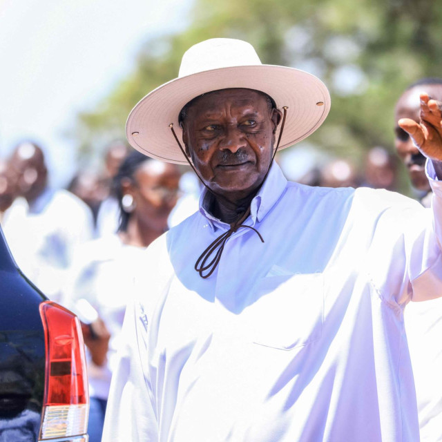 Yoweri Museveni nakon glasanja na predsjedničkim izborima sredinom siječnja 2026.
