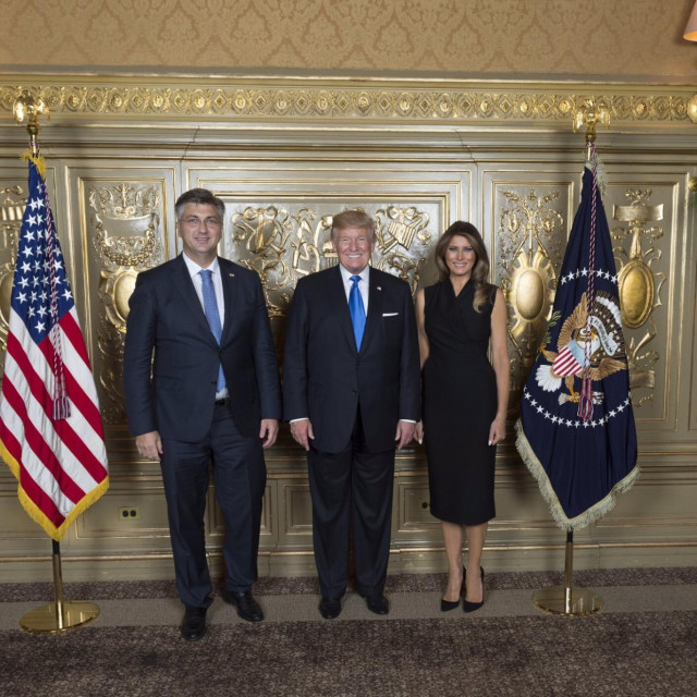 Premijer Plenković na prijemu kod Donalda i Melanije Trump 2017.