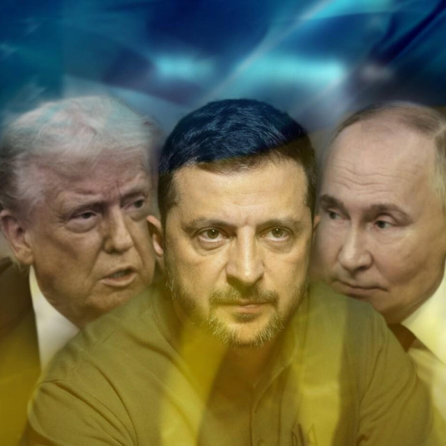Donald Trump, Volodimir Zelenski i Vladimir Putin