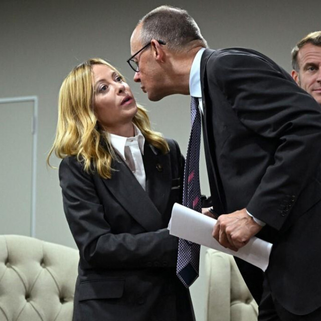 Giorgia Meloni, Friedrich Merz Emmanuel Macron