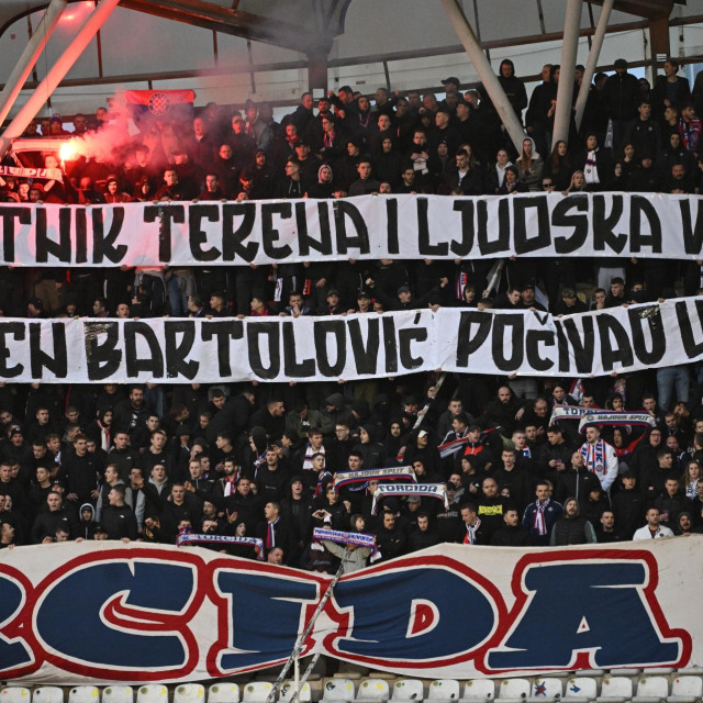 Transparent navijača Hajduka