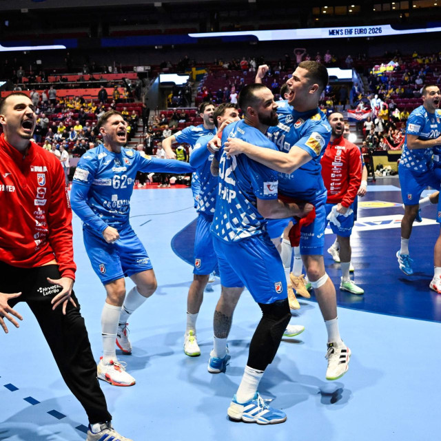 Slavlje hrvatskih rukometaša u Švedskoj
