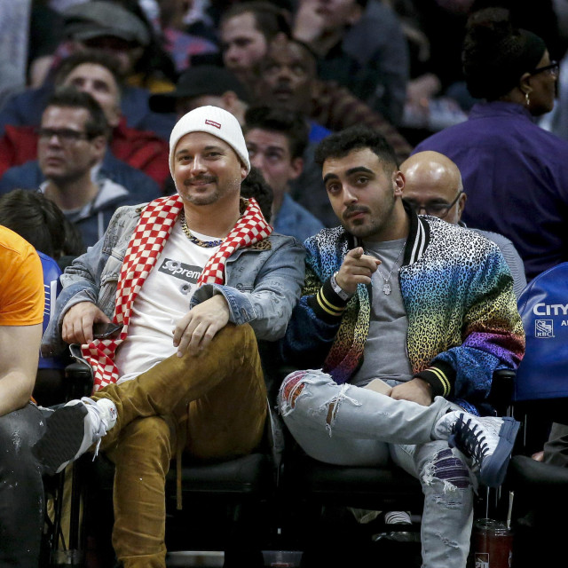 Andre (u šalu s kockicama) na tekmi LA Clippersa u Staples Centeru