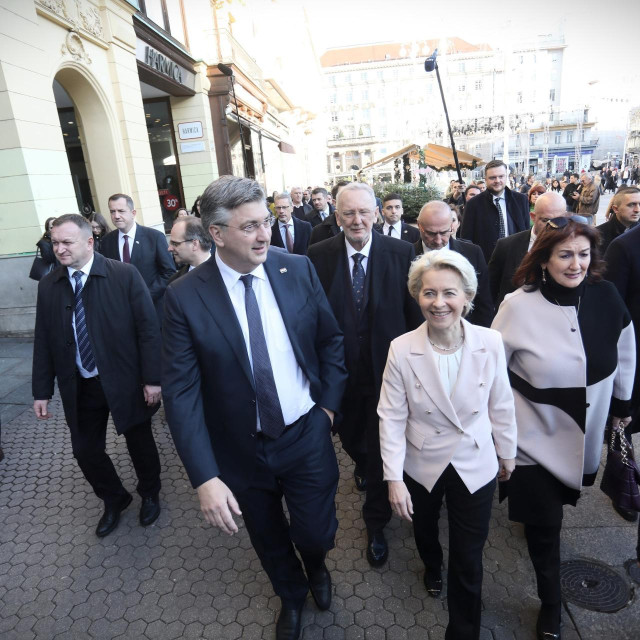 Andrej Plenković i Ursula von der Leyen u Zagrebu 2023. godine