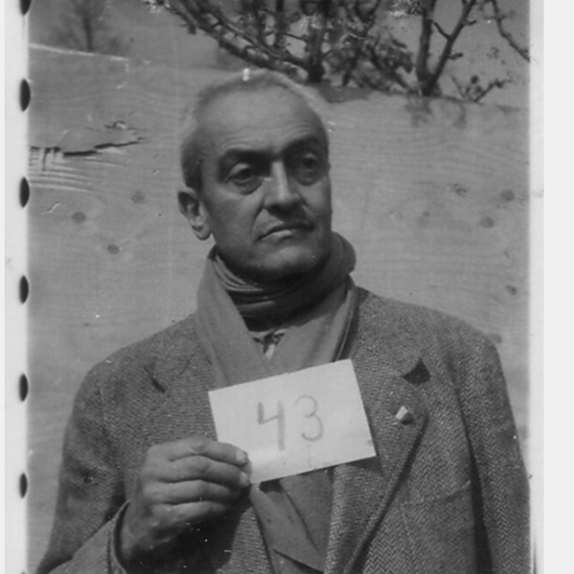 Franz Öhler snimljen 21. travnja 1945. godine u koncentacijskom logoru Buchenwald