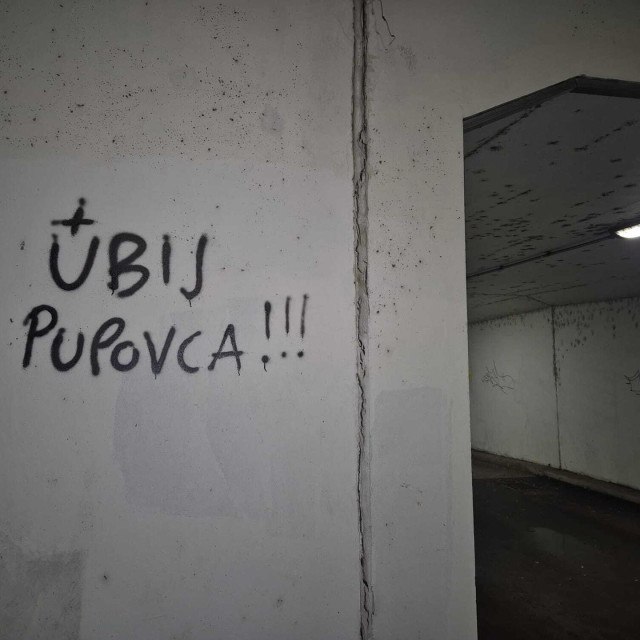 Grafiti mržnje u zagrebačkom naselju Savski Gaj