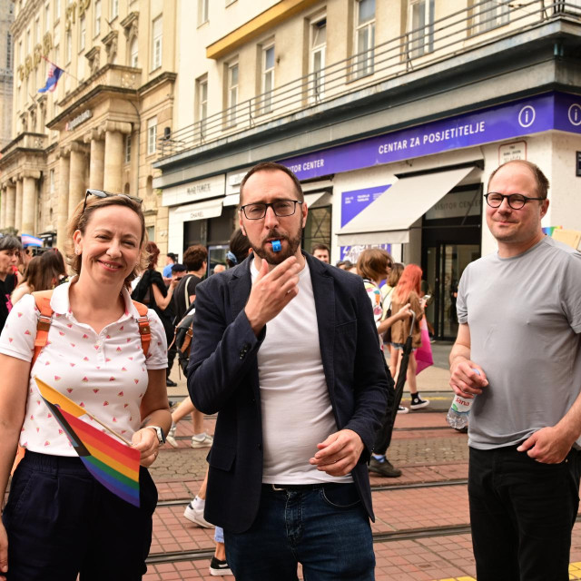 Gradonačelnik Zagreba sa zamjenicima na Povorci ponosa, 2023. godina