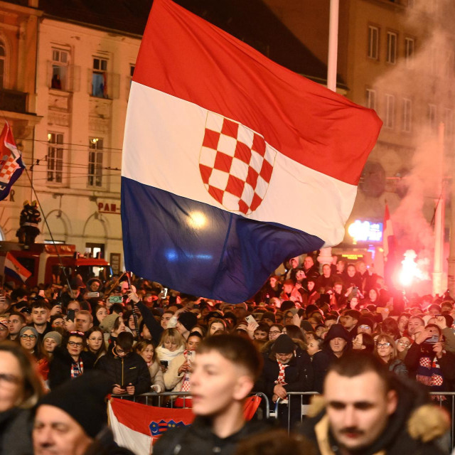 Doček rukometaša na Trgu bana Jelačića