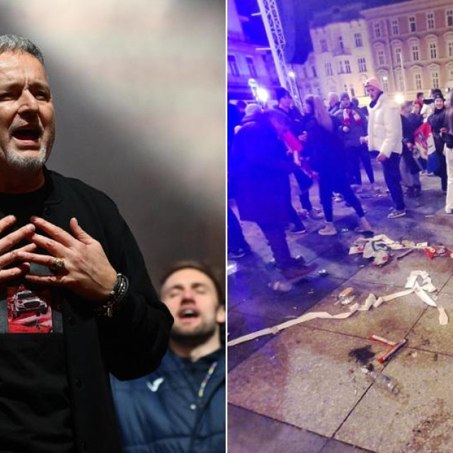 Marko Perković Thompson na Trgu; prizori nereda nakon dočeka